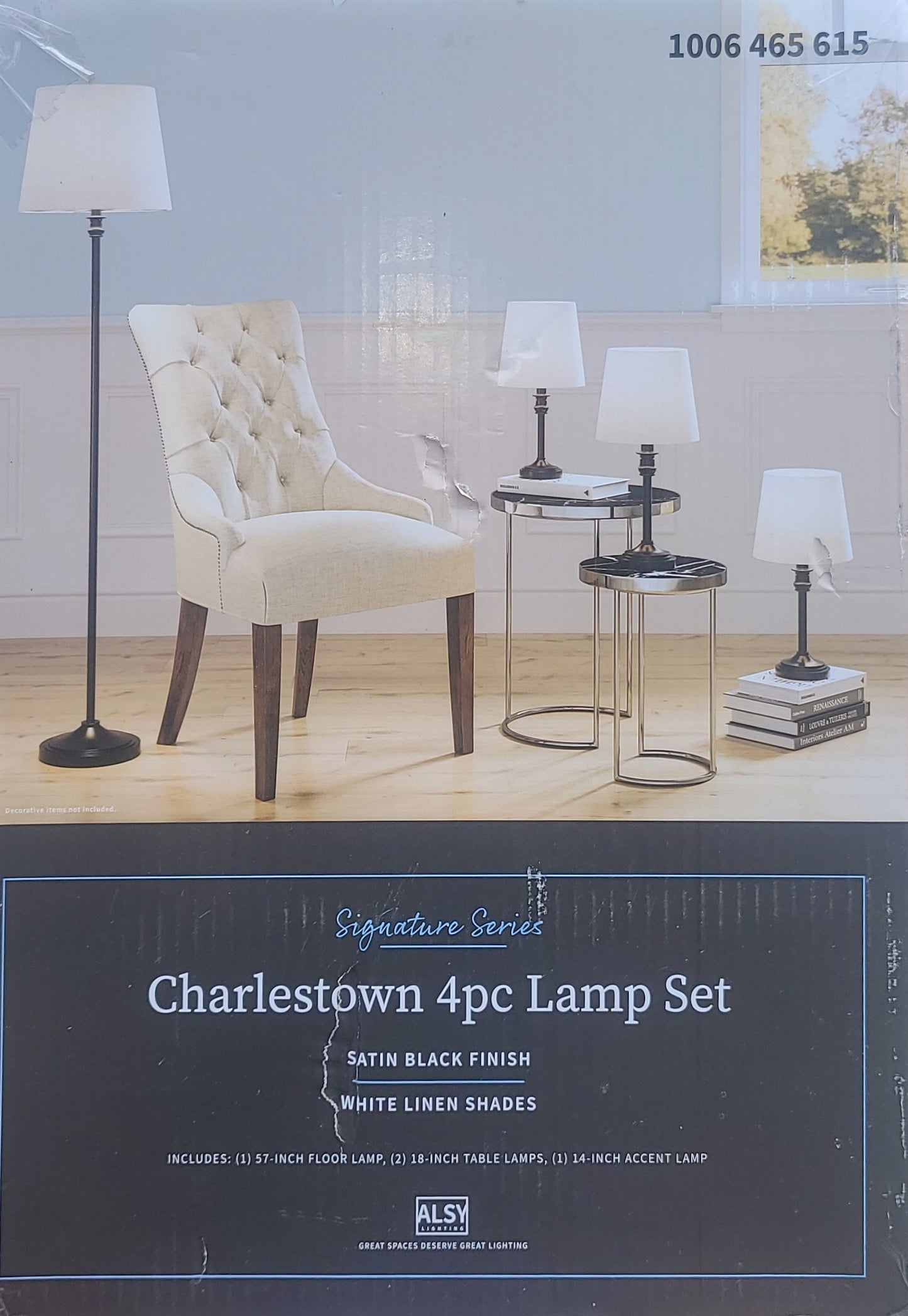 Charlestown 4pc Lamp Set